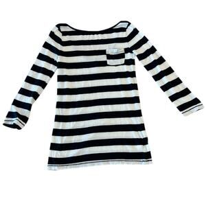 Abercrombie & Fitch Y2K Striped 3/4 Sleeve Tee Vintage